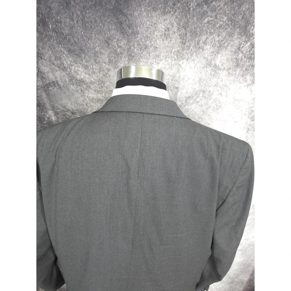 Jos A Bank Blazer Jacket Mens 46L Gray‎ 2 Buttons Wool Sports Coat Vented